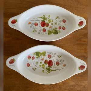 Kent Pottery Fruit Collection Strawberry au gratin dish - set of 2